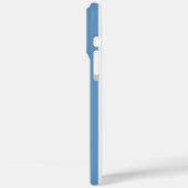 Blaue und weiße monogrammierte Streifen Case-Mate iPhone Hülle (Rückseite / Links)