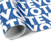 Blaue und weiße Muster - Moderne Geschenke Geschenkpapier (Rolleneckpunkt)
