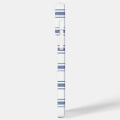 Blaue und weiße Nautikplaid Case-Mate iPhone Hülle (Rückseite / Links)