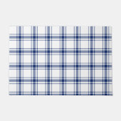 Blaue und weiße Nautikplaid Fußmatte (Vorderseite)