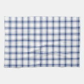 Blaue und weiße Nautikplaid Geschirrtuch (Horizontal)
