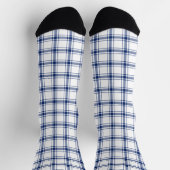 Blaue und weiße Nautikplaid Socken (Oben)