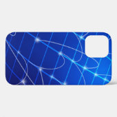 Blaue und weiße Netzwerkverbindungen Case-Mate iPhone Hülle (Rückseite (Horizontal))