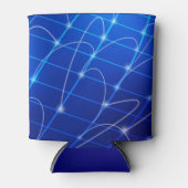 Blaue und weiße Netzwerkverbindungen Dosenkühler (Vorderseite)