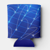 Blaue und weiße Netzwerkverbindungen Dosenkühler (Rückseite)