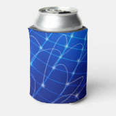Blaue und weiße Netzwerkverbindungen Dosenkühler (Kanne Rückseite)
