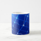 Blaue und weiße Netzwerkverbindungen Kaffeetasse (Mittel)