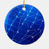 Blaue und weiße Netzwerkverbindungen Keramik Ornament (Hinten)
