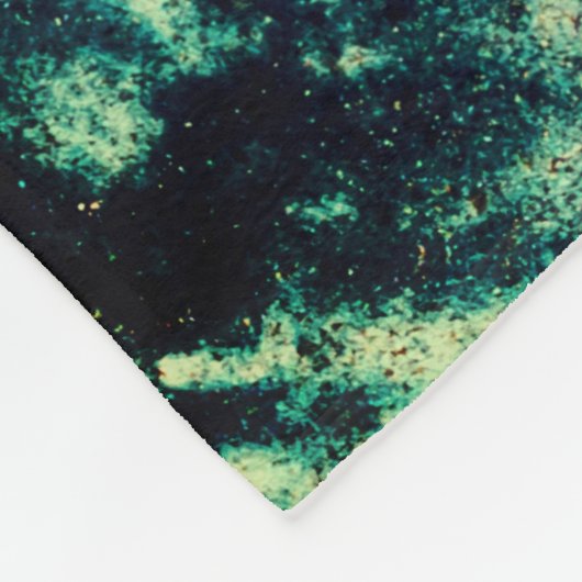 Blaue und weiße Ozeanwellen Fleecedecke (Ecke)