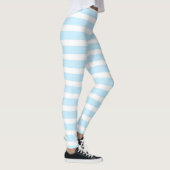 Blaue und weiße Pastellstreifen Leggings (Rechts)