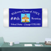 Blaue und weiße personalisierte banner (Messe)