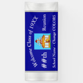 Blaue und weiße personalisierte banner (Vertikal)