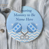 Blaue und weiße personalisierte Mama, zum Button (Beispiel)