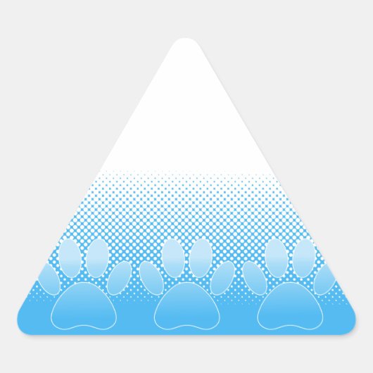 Blaue und weiße Pfeifen mit Zeitungspapier-Hinterg Dreieckiger Aufkleber (Vorderseite)