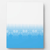 Blaue und weiße Pfeifen mit Zeitungspapier-Hinterg Fotoplatte (Vorderseite)