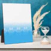 Blaue und weiße Pfeifen mit Zeitungspapier-Hinterg Fotoplatte (Seite)