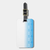 Blaue und weiße Pfeifen mit Zeitungspapier-Hinterg Gepäckanhänger (Vorderseite vertikal)