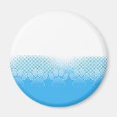 Blaue und weiße Pfeifen mit Zeitungspapier-Hinterg Magnet (Vorne)