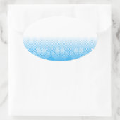 Blaue und weiße Pfeifen mit Zeitungspapier-Hinterg Ovaler Aufkleber (Tasche)