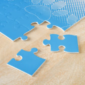 Blaue und weiße Pfeifen mit Zeitungspapier-Hinterg Puzzle (Seite)