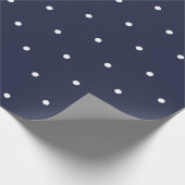 Blaue und weiße Polka-Dot-Muster Geschenkpapier (Ecke)