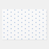 Blaue und weiße Polka-Punkte, blaue Schneeflocken, Geschenkpapier Set (Vorderseite 3)