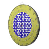 blaue und weiße Polka-Punkte Dartscheibe (Vorderseite rechts)