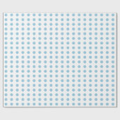 Blaue und weiße Polka-Punkte gepunktetes Muster Geschenkpapier (Flach)
