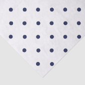 Blaue und weiße Polka-Punkte Seidenpapier (Ausschnitt)