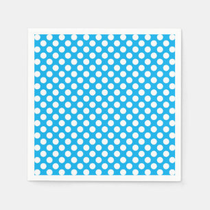 Blaue und weiße Polka-Punktmuster Serviette