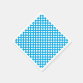 Blaue und weiße Polka-Punktmuster Serviette (Ecke)