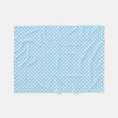 Blaue und weiße Polkapunktmuster-Fleecedecke Fleecedecke (Vorderseite (Horizontal))