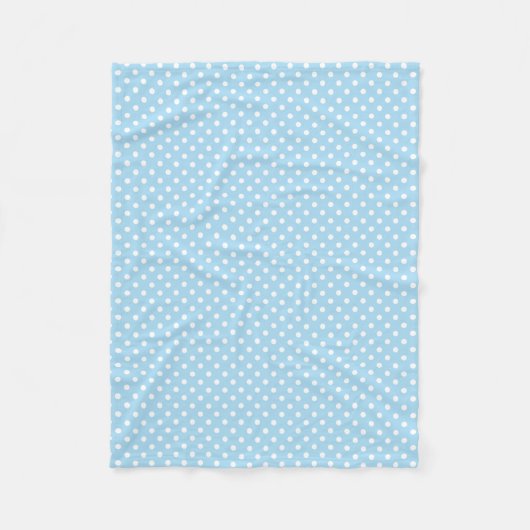Blaue und weiße Polkapunktmuster-Fleecedecke Fleecedecke (Vorderseite)