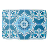 💙 🤍 Blaue und weiße Porto Azulejos, Badematte (Vorderseite)