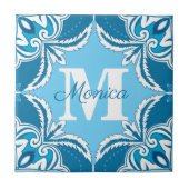 💙 🤍 Blaue und weiße Porto Azulejos, Fliese (Vorderseite)