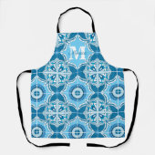 💙 🤍 Blaue und weiße Porto Azulejos, Schürze (Vorderseite)