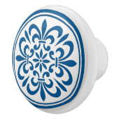 Blaue und weiße portugiesische Azulejo Style Keram Keramikknauf (Rechts)