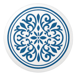 Blaue und weiße portugiesische Azulejo Style Keram Keramikknauf