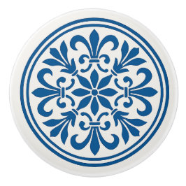 Blaue und weiße portugiesische Azulejo Style Keram Keramikknauf
