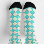 Blaue und weiße Rautensocken Socken (Oben)