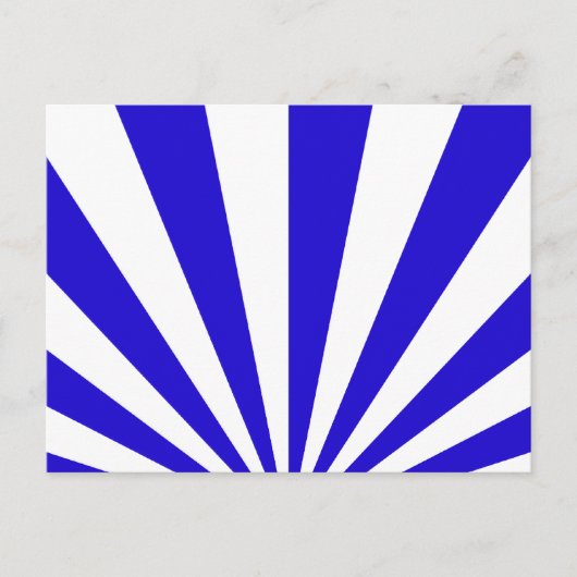 Blaue und weiße Rays Postkarte (Vorderseite)