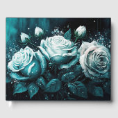 Blaue und weiße Rosen Gästebuch (Vorderseite)