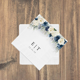 Blaue und weiße Rosen Hochzeiten von Napkins Serviette