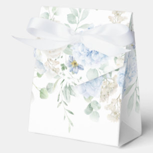 Blaue und weiße Rosen-Hortensien-Hochzeitsgeschenk Geschenkschachtel