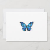 Blaue und weiße Schmetterlinge Morpho Monarch Einladung (Rückseite)