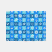 Blaue und weiße Schneeflocke-Fleece-Decke Fleecedecke (Vorderseite (Horizontal))