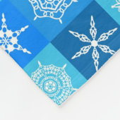 Blaue und weiße Schneeflocke-Fleece-Decke Fleecedecke (Ecke)