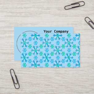 Blaue und weiße Schneeflocke Hexagon-Muster Visitenkarte