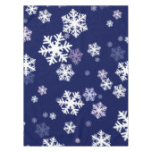 Blaue und weiße Schneeflocken auf dunkelblauem Bod Tischdecke (Vorderseite)