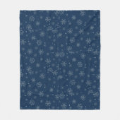 Blaue und weiße Schneeflocken Design Weihnachten Fleecedecke (Vorderseite)
